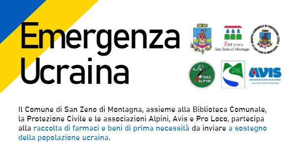 EMERGENZA UCRAINA – RACCOLTA FARMACI E BENI DI PRIMA NECESSITA’