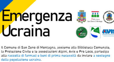 EMERGENZA UCRAINA – RACCOLTA FARMACI E BENI DI PRIMA NECESSITA’